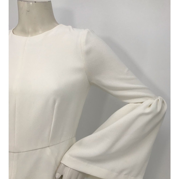 JILL Jill Stuart Ivory Bell Sleeve Midi Sheath Dress Womens 2 - Picture 3 of 11
